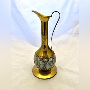 Green Marbled Ceramic Ewer, Jumbo Remco Montagne, GUC VTG